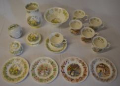 Royal Doulton Brambly Hedge ceramics including seasons side plates, trinket pot,