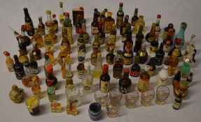 Alcoholic miniatures including whisky,