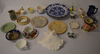 Various ceramics including studio pottery,