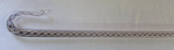 Nailsea glass shepherd's crook approx length 156 cm