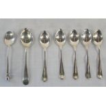 Assorted silver teaspoons (7) inc Sheffield 1963,