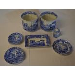 Spode Italian including a pair of planters, small tray,