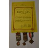 London bus driver medals and certificate from the 1920s/1930s and a WWI 1914-15 star