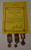 London bus driver medals and certificate from the 1920s/1930s and a WWI 1914-15 star