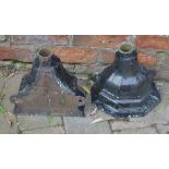 2 cast iron drain hoppers / wall planters
