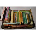 Selection of books including old Noddy books, art themed, ornithology,