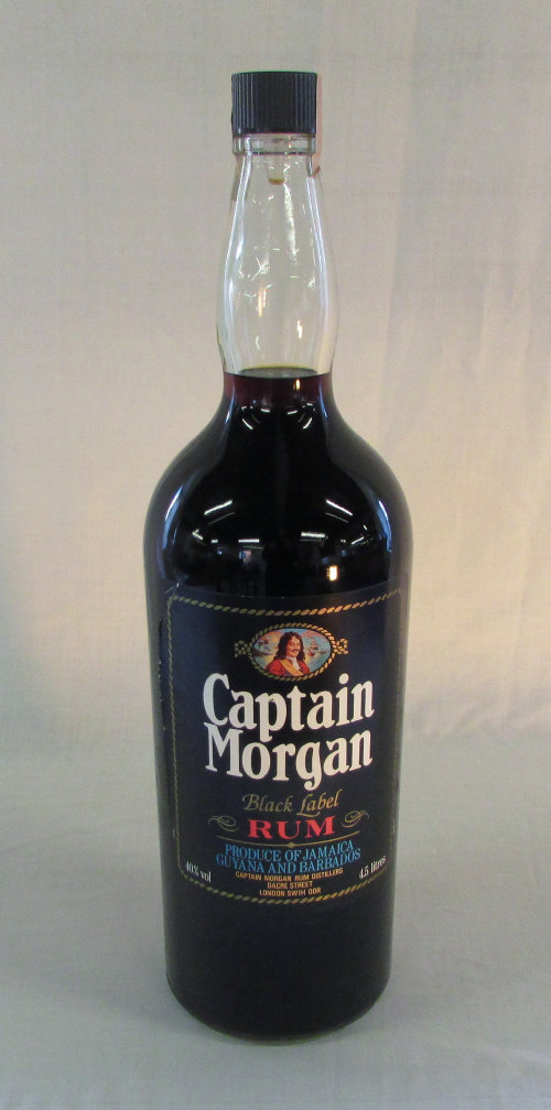 Large Captain Morgan Black Label Rum 4.