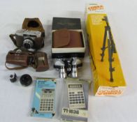 Atlas Camera, Zenith 7 x 25 binoculars, Cobra tripod,
