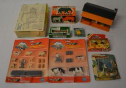 Various Britains figures including Dairy animals, Farm Gate,