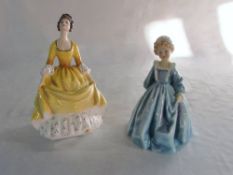 Royal Doulton 'Coralie' figurine HN 2307 & Royal Worcester 'Grandmother's dress' figurine modelled