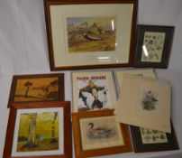 Various old prints - mainly natural history