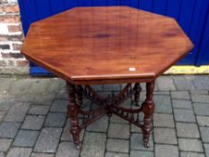 Late Victorian octagonal occasional table (top requires screwing down)