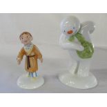 Royal Doulton The Snowman by Raymond Briggs 'James' no 372/2500 and 'The Snowman' no 372/2500