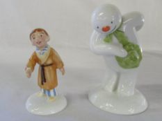 Royal Doulton The Snowman by Raymond Briggs 'James' no 372/2500 and 'The Snowman' no 372/2500