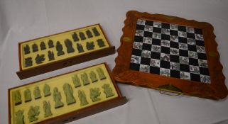 Oriental style folding chess set