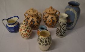 Small vase marked 'Bursley Ware, Charlotte Rhead, England',