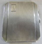 Silver cigarette case initialled AB Birmingham 1942 weight 3.