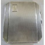 Silver cigarette case initialled AB Birmingham 1942 weight 3.