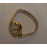 Excalibur 9ct gold (body only) wristwatch on a rolled gold strap