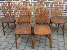 6 wheel back chairs