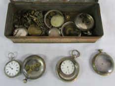 Various pocket watch parts
