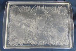 Lalique Perdrix Plateau Tray signed Lalique France 45 cm x 30.