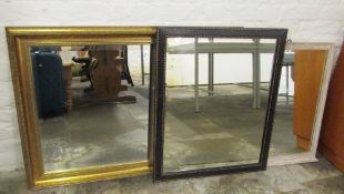 3 bevelled edged glass mirrors