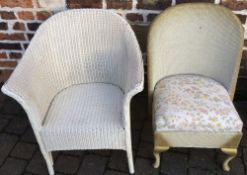 2 Lloyd Loom style chairs