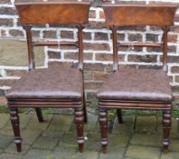 Pair of William IV / Victorian mahogany dining chairs