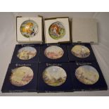 6 Royal Doulton Grimsby themed collectors plates and 4 Avon collectors plates