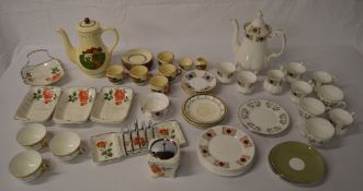 Various ceramics including mottoware,