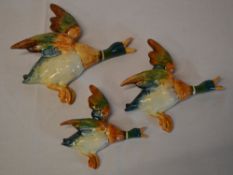 3 Beswick flying mallards wall plaques