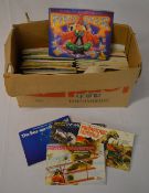 Box of tea card albums including Brooke Bond