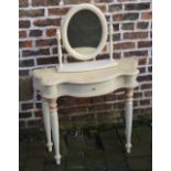 Small painted console/dressing table with mirror