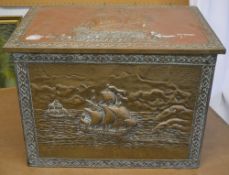 Brass coal box