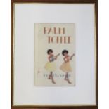 1930s Palm Toffee advertising poster design in watercolour and pencil signed RJM (R J Mason) 44 cm