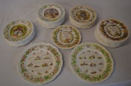 Quantity of Royal Doulton Brambly Hedge collectors plates including 2 larger calendar plates,