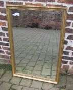 Large gilt framed mirror 69 cm x 101 cm