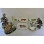 Various ceramics inc Capodimonte,
