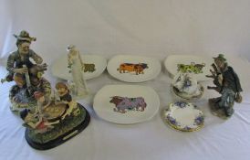 Various ceramics inc Capodimonte,