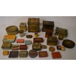 Vintage tins including Players Navy Cut and Mazawattee Tea (a selection photographed)