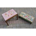 Tapestry seated stool and a footstool
