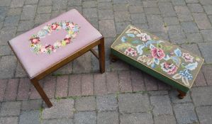 Tapestry seated stool and a footstool