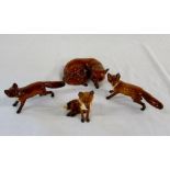 Various Beswick foxes inc 1748