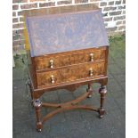 Early 20th century reproduction small bureau on stand