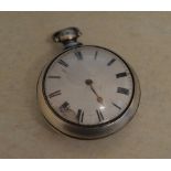 Silver pair case pocket watch, Birmingham 1830, movement engraved 'Geo Williams, Montgomery,
