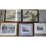 Various prints and oriental paintings
