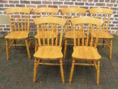 6 Pine chairs