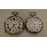 Silver pocket watch marked 'Improved Patent' to face,