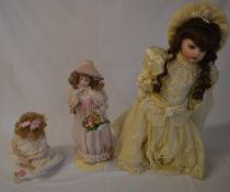 3 Franklin Mint dolls